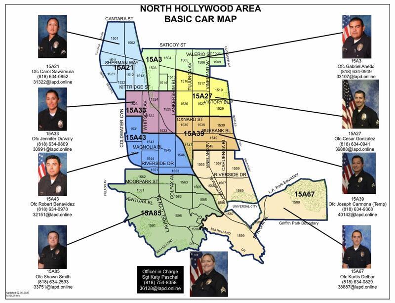 North Hollywood Police Car Map Toluca Lake Chamber of Commerce